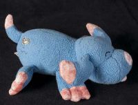 Carters Prestige Emu Namae Puppy Dog Blue Plush Rattle Lovey Toy